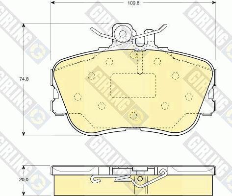 Girling 6110941 - Kit pastiglie freno, Freno a disco autozon.pro