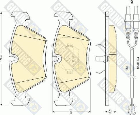 Girling 6110982 - Kit pastiglie freno, Freno a disco autozon.pro