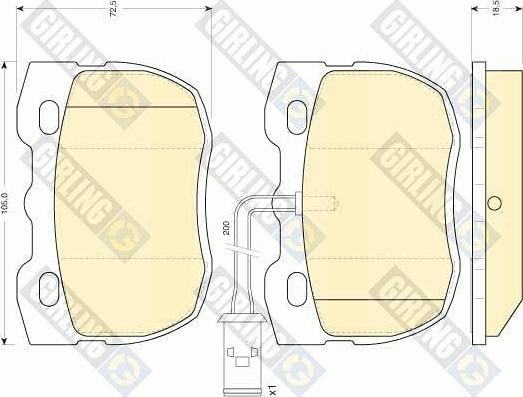 Girling 6110936 - Kit pastiglie freno, Freno a disco autozon.pro