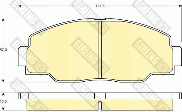 Girling 6110429 - Kit pastiglie freno, Freno a disco autozon.pro