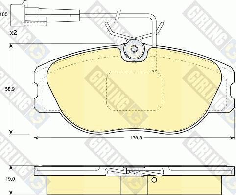 Girling 6110581 - Kit pastiglie freno, Freno a disco autozon.pro