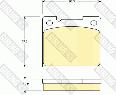 Girling 6110661 - Kit pastiglie freno, Freno a disco autozon.pro