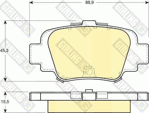 Girling 6110609 - Kit pastiglie freno, Freno a disco autozon.pro