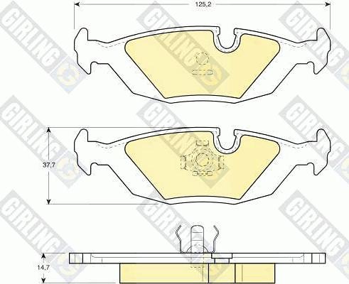 Girling 6110682 - Kit pastiglie freno, Freno a disco autozon.pro