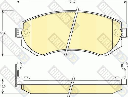 Girling 6110099 - Kit pastiglie freno, Freno a disco autozon.pro