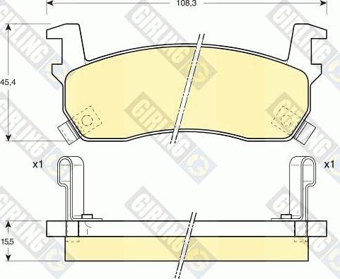 Girling 6110049 - Kit pastiglie freno, Freno a disco autozon.pro