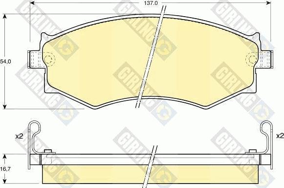 Girling 6110089 - Kit pastiglie freno, Freno a disco autozon.pro