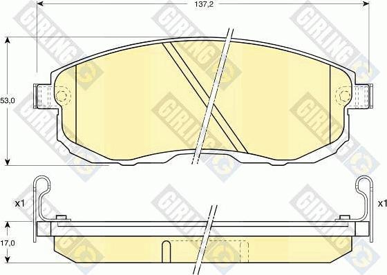 Girling 6110039 - Kit pastiglie freno, Freno a disco autozon.pro