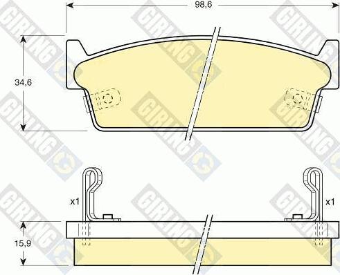 Girling 6110029 - Kit pastiglie freno, Freno a disco autozon.pro