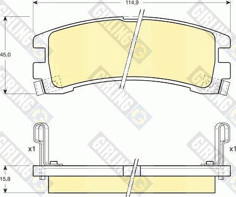 Girling 6110189 - Kit pastiglie freno, Freno a disco autozon.pro