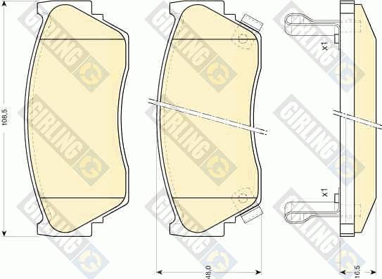 Girling 6110129 - Kit pastiglie freno, Freno a disco autozon.pro