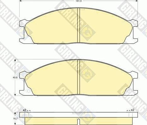 Girling 6110179 - Kit pastiglie freno, Freno a disco autozon.pro