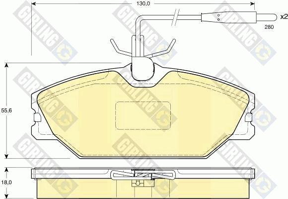 Girling 6110301 - Kit pastiglie freno, Freno a disco autozon.pro