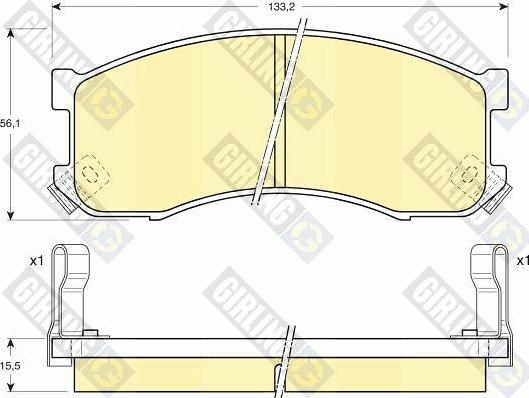 Girling 6110379 - Kit pastiglie freno, Freno a disco autozon.pro