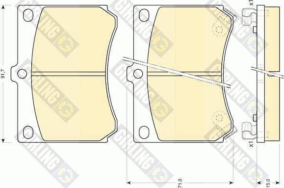 Girling 6110299 - Kit pastiglie freno, Freno a disco autozon.pro