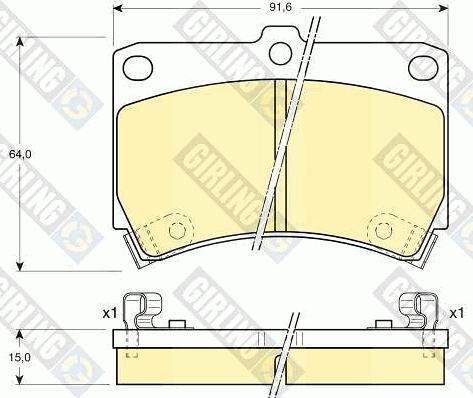 Girling 6110249 - Kit pastiglie freno, Freno a disco autozon.pro