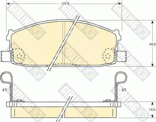 Girling 6110209 - Kit pastiglie freno, Freno a disco autozon.pro