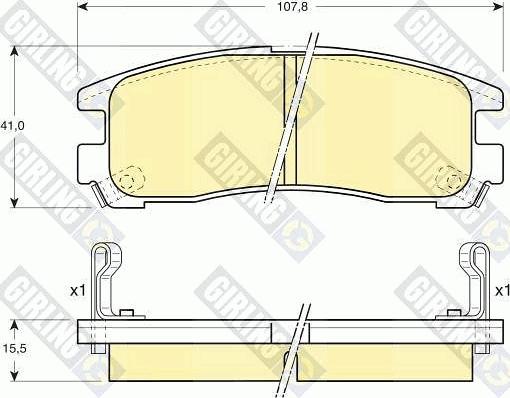 Girling 6110239 - Kit pastiglie freno, Freno a disco autozon.pro