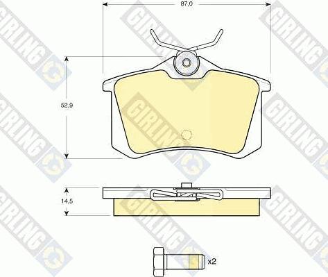 Girling 6110731 - Kit pastiglie freno, Freno a disco autozon.pro