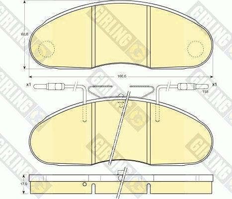 Girling 6110773 - Kit pastiglie freno, Freno a disco autozon.pro