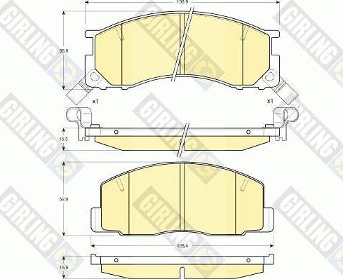 Girling 6111959 - Kit pastiglie freno, Freno a disco autozon.pro