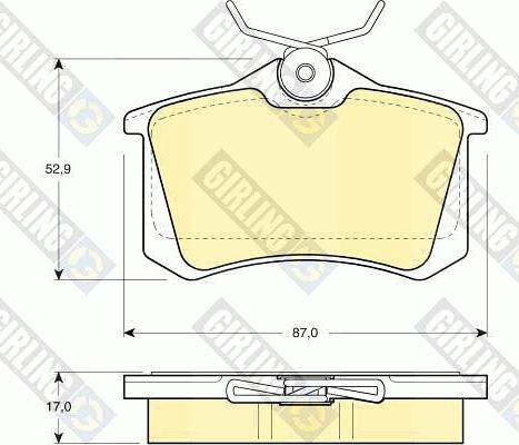 Girling 6111961 - Kit pastiglie freno, Freno a disco autozon.pro