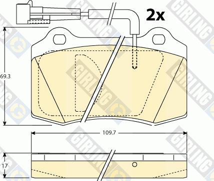 Girling 6111919 - Kit pastiglie freno, Freno a disco autozon.pro