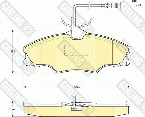 Girling 6111931 - Kit pastiglie freno, Freno a disco autozon.pro