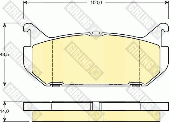 Girling 6111409 - Kit pastiglie freno, Freno a disco autozon.pro