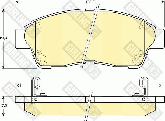 Girling 6111439 - Kit pastiglie freno, Freno a disco autozon.pro