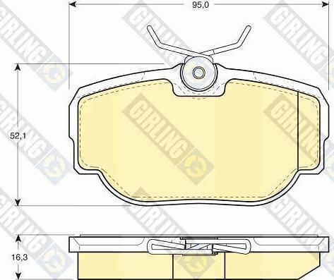 Girling 6111551 - Kit pastiglie freno, Freno a disco autozon.pro