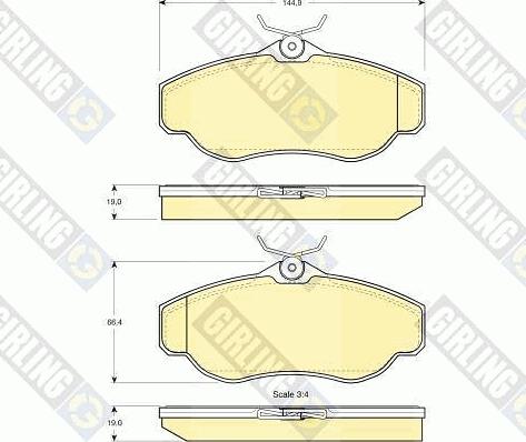 Girling 6111561 - Kit pastiglie freno, Freno a disco autozon.pro