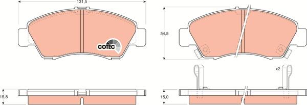 Girling 6111649-1 - Kit pastiglie freno, Freno a disco autozon.pro