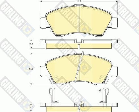 Girling 6111649 - Kit pastiglie freno, Freno a disco autozon.pro