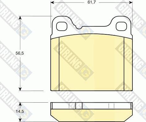 Girling 6111602 - Kit pastiglie freno, Freno a disco autozon.pro