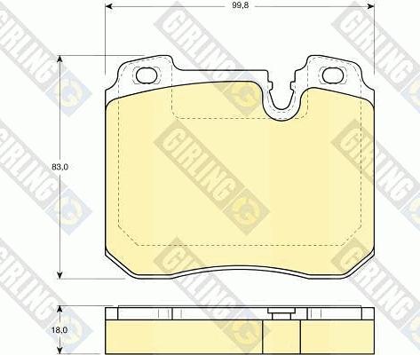 Girling 6111612 - Kit pastiglie freno, Freno a disco autozon.pro