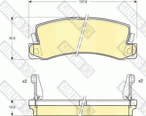 Girling 6111689 - Kit pastiglie freno, Freno a disco autozon.pro