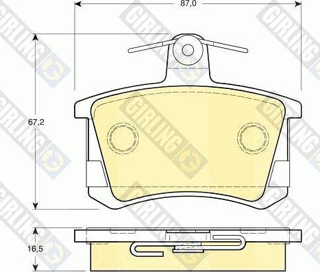 Girling 6111631 - Kit pastiglie freno, Freno a disco autozon.pro