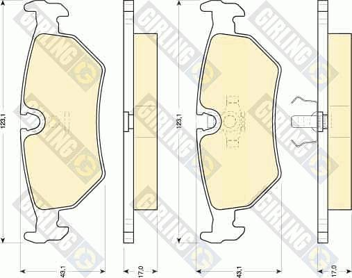 Girling 6111092 - Kit pastiglie freno, Freno a disco autozon.pro