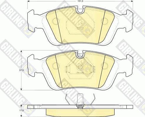 Girling 6111002 - Kit pastiglie freno, Freno a disco autozon.pro