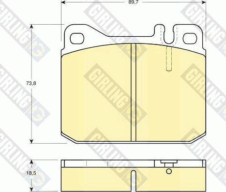 Girling 6111032 - Kit pastiglie freno, Freno a disco autozon.pro