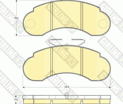 Girling 6111143 - Kit pastiglie freno, Freno a disco autozon.pro