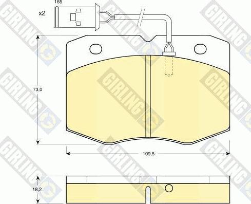 Girling 6111119 - Kit pastiglie freno, Freno a disco autozon.pro