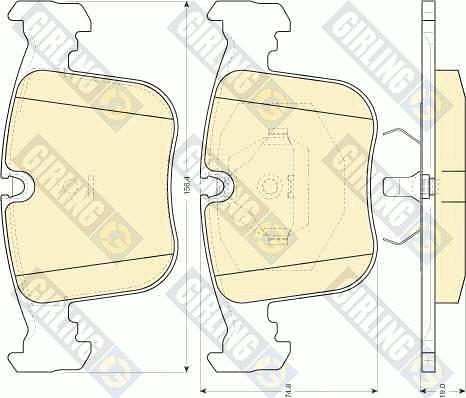 Girling 6111182 - Kit pastiglie freno, Freno a disco autozon.pro