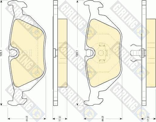 Girling 6111892 - Kit pastiglie freno, Freno a disco autozon.pro