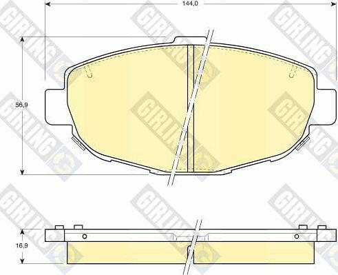 Girling 6111849 - Kit pastiglie freno, Freno a disco autozon.pro