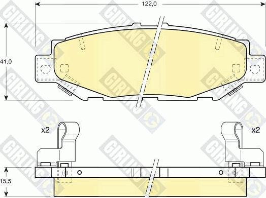 Girling 6111859 - Kit pastiglie freno, Freno a disco autozon.pro