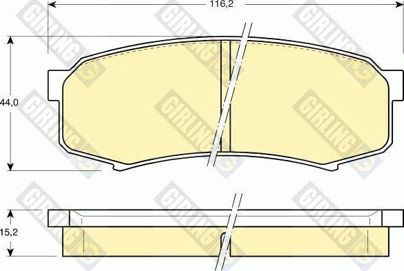 Girling 6111829 - Kit pastiglie freno, Freno a disco autozon.pro