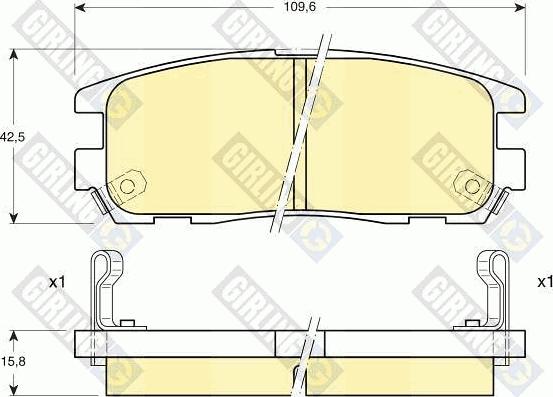 Girling 6111879 - Kit pastiglie freno, Freno a disco autozon.pro