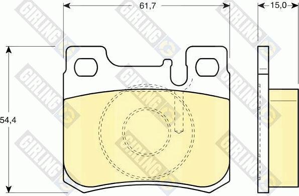 Girling 6111302 - Kit pastiglie freno, Freno a disco autozon.pro